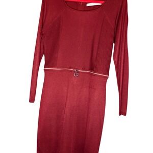 Chic Maroon Long Sleeve Dress